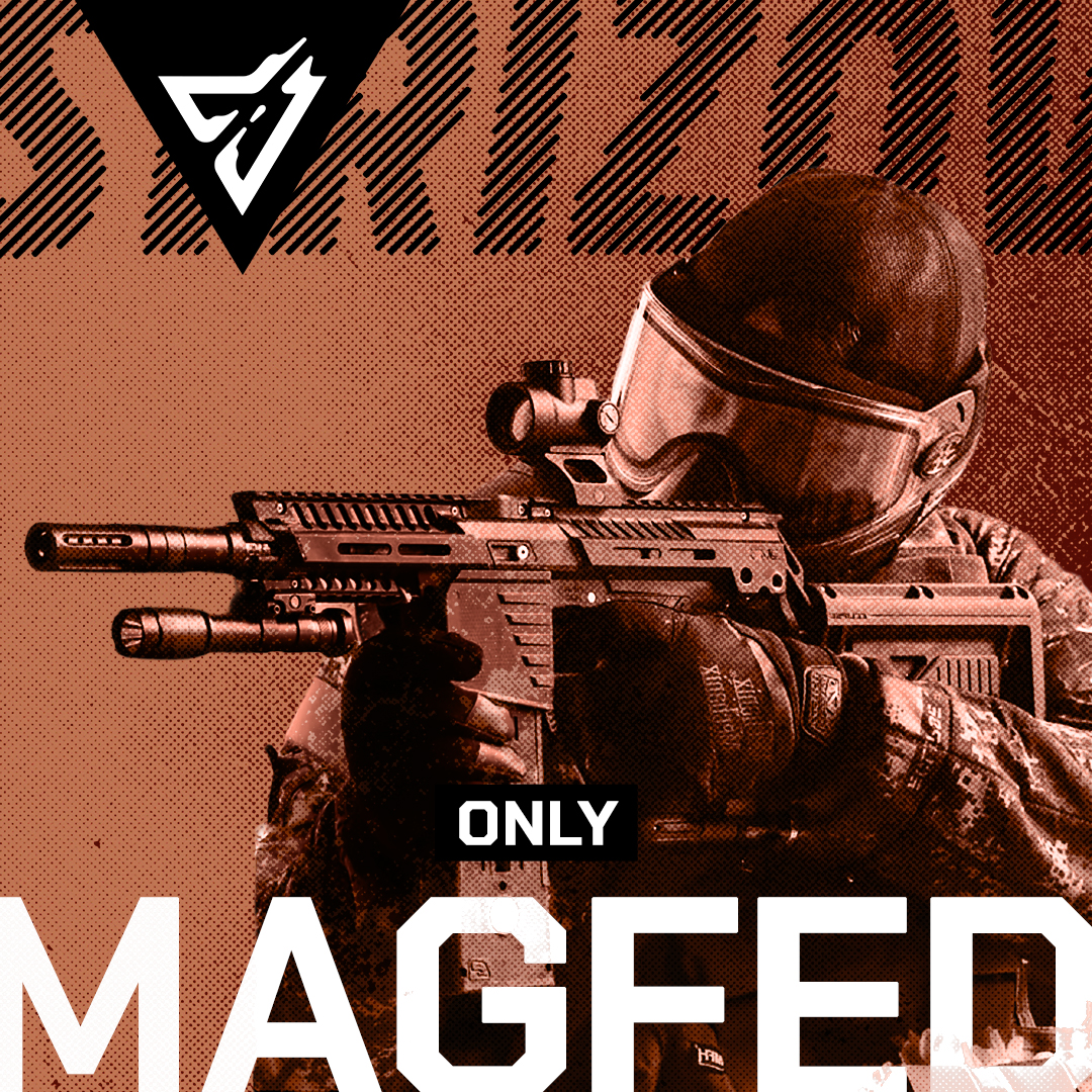 Magfed Only. Paintballová akce s desítkami hráčů, scénářové mise, taktika a magfed zbraně.