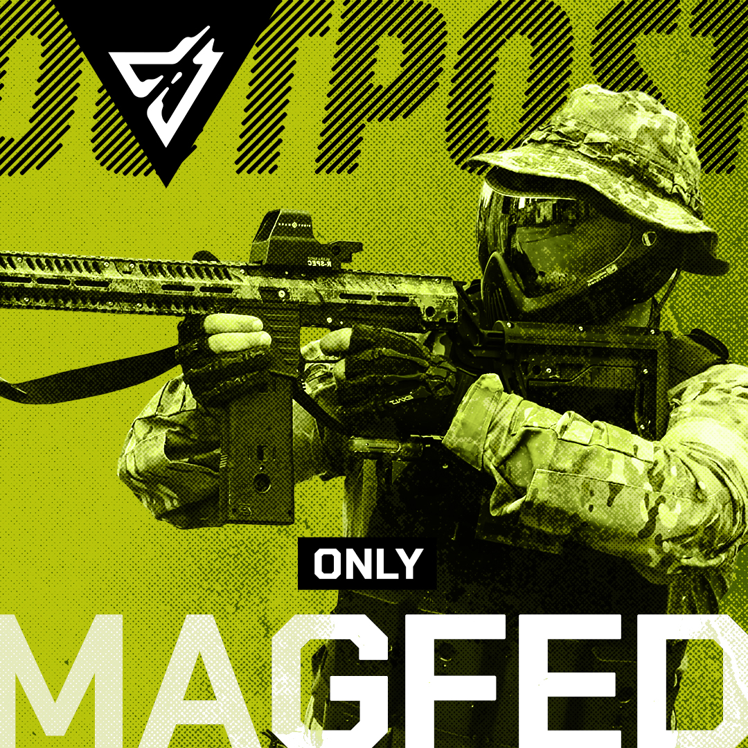 Magfed Only. Paintballová akce s desítkami hráčů, scénářové mise, taktika a magfed zbraně.